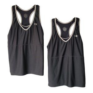 Set of Two Under Armour Layered-Look Tank Tops with Built-In Bra